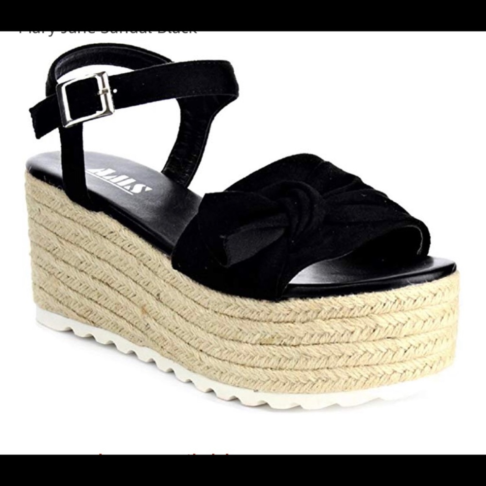 Espadrille Wedge Platform Flatform Bow Tie Sandal